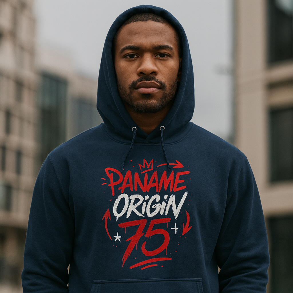 Sweat à capuche navy Paname Origin 75 – Trap Edition