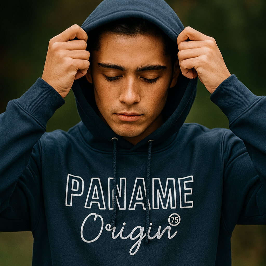 Sweat à capuche navy Paname Origin 75