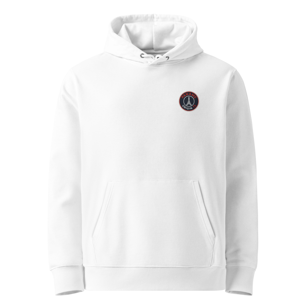 Sweat à capuche brodé écologique unisexe Paname Origin 75